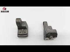 Parte posterior del hierro que lleva el bloque para los recambios del telar circular